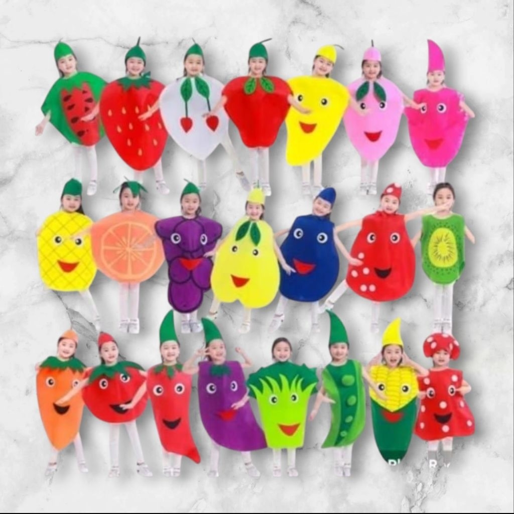 kostum buah dan sayur/kostum karnaval/baju karnaval