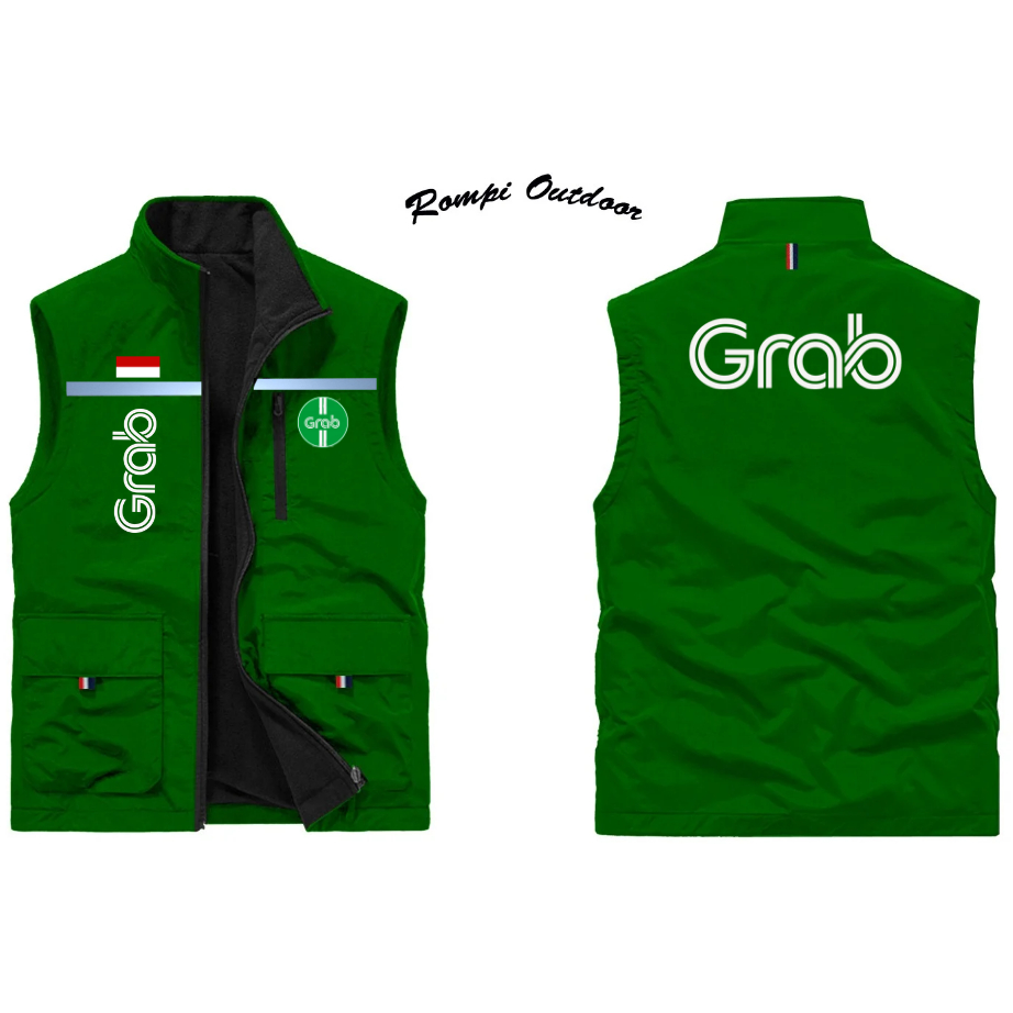Rompi Ojol | Jaket Ojol | Jaket Grab Jaket Custom Scotlight | Rompi Driver Grab | Rompi Motor | Romp
