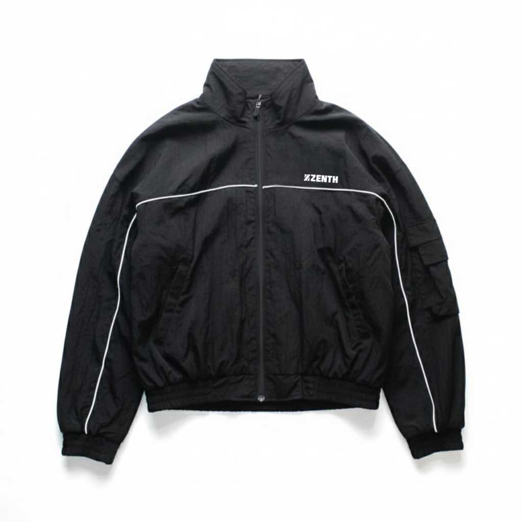 ZENSTAR Tracksuit Jaket Tracktop Jaket Reflektif Black