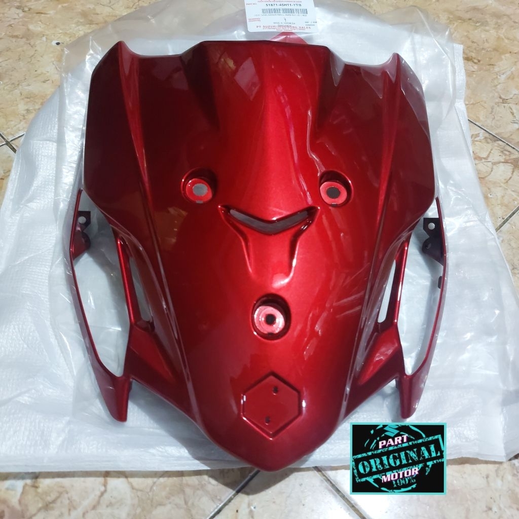 Produka asli tameng dasi depan merah maroon smash titan 15cc ori sgp suzuki