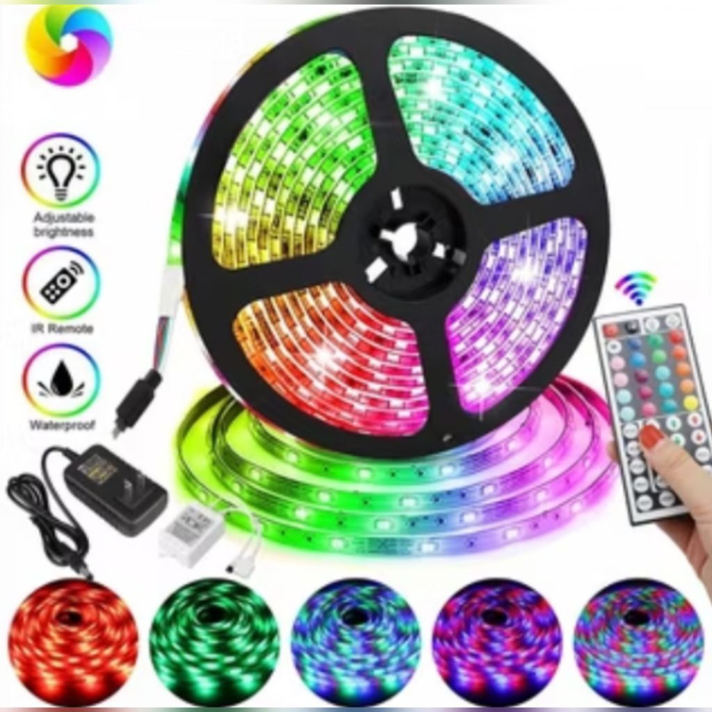 Lampu led strip 5m remot RGB warna warni Lampu led strip waterproof