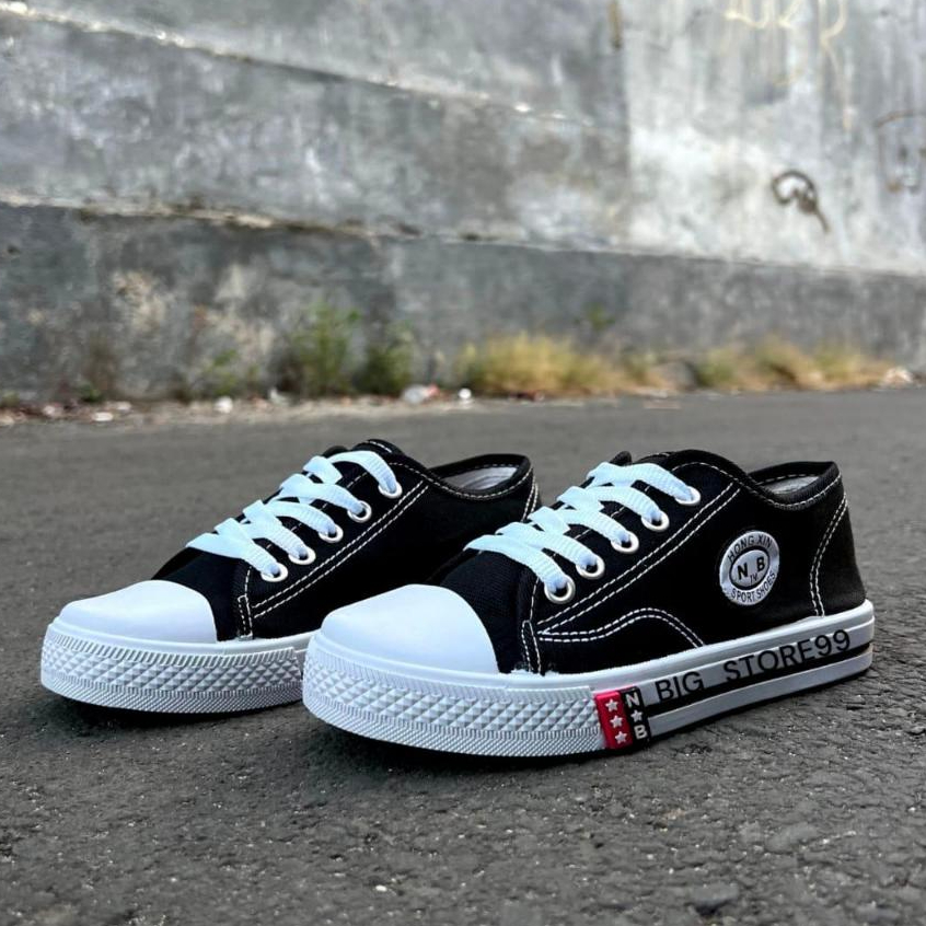 SEPATU SEKOLAH ANAK NB HITAM PUTIH SOL PUTIH SEPATU SEKOLAH SD SMP SMA