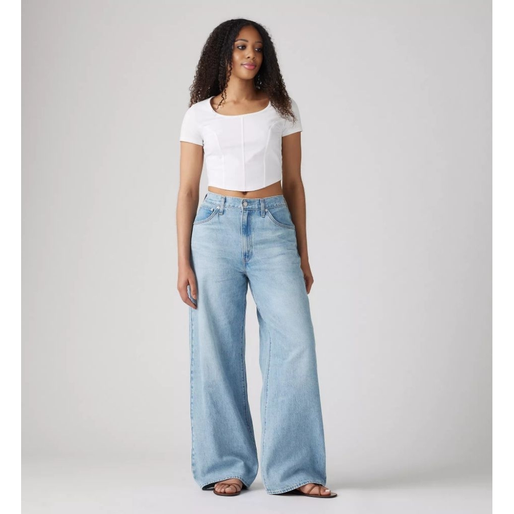 Celana Jeans Gombrong Baggy Pants Wide Leg Lebar Skena Losse Cowok/Cewek Korean Style