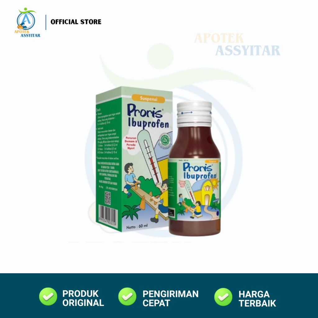 Proris (Ibuprofren) - Obat demam anak, pereda nyeri, sakit gigi
