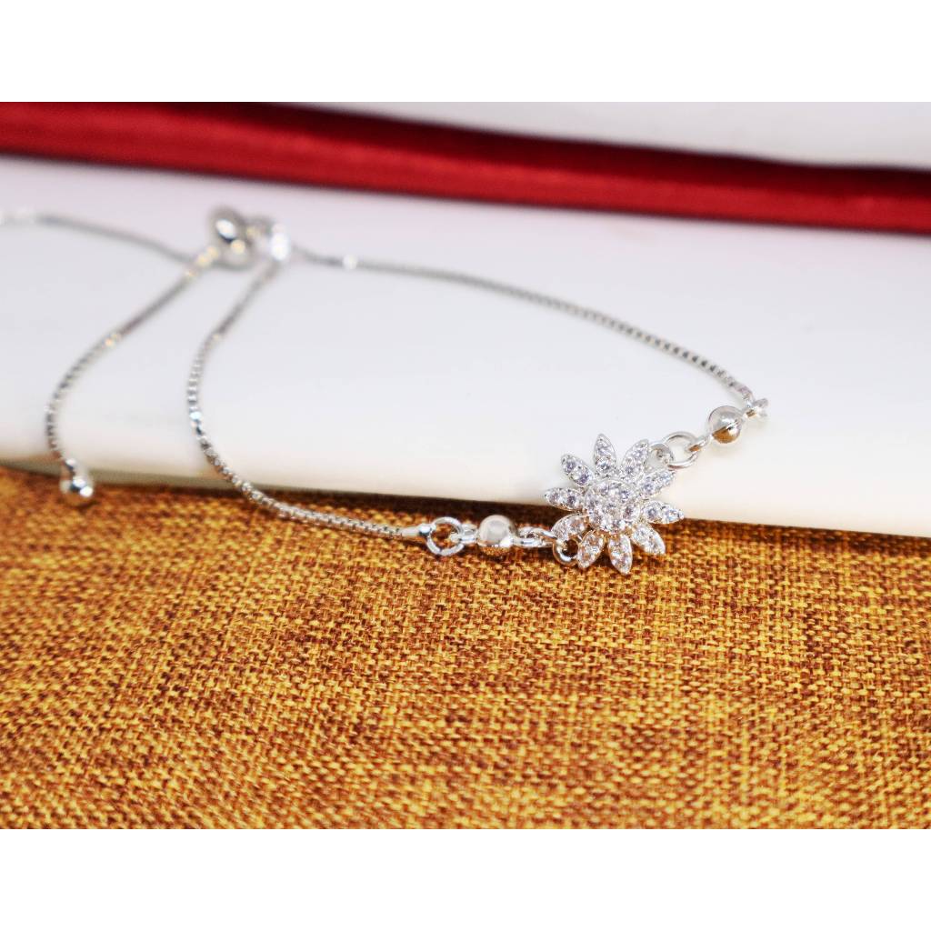 Gelang Serut Permata Silver Gelang Wanita Titanium Perak Xuping