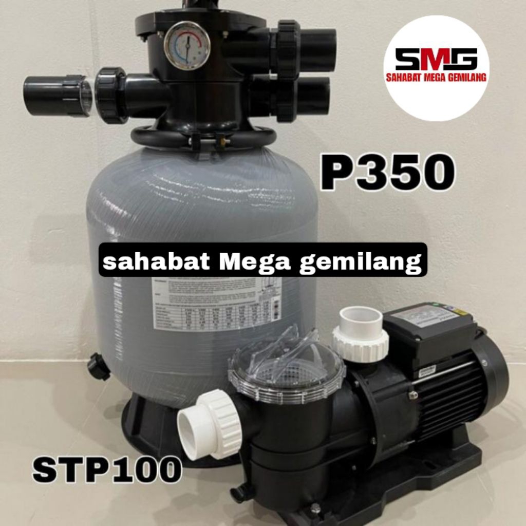 Pompa Air Kolam Renang 1HP Sand Filter 16" Paket Kolam Renang