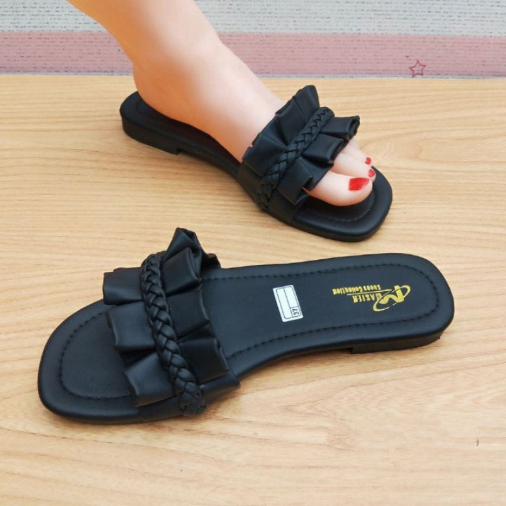 sandal kerut sandal wanita