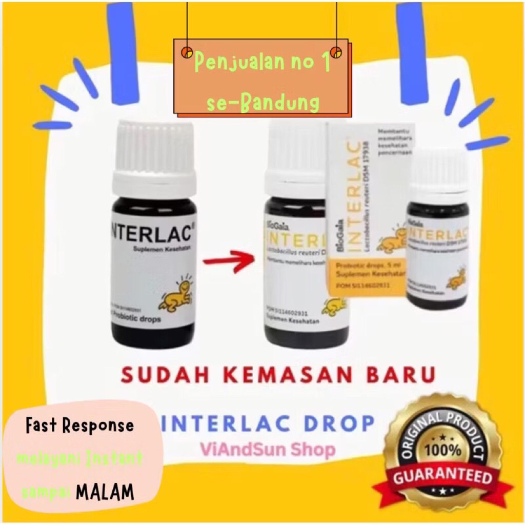 Interlac Drops - Probiotik bayi untuk pencernaan