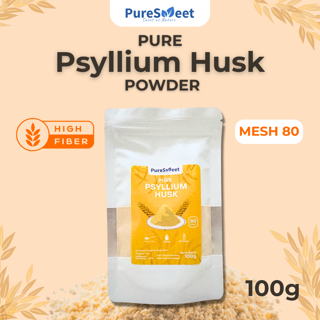 PureSweet Bubuk Psyllium Husk | Psyllium Husk Powder 100g