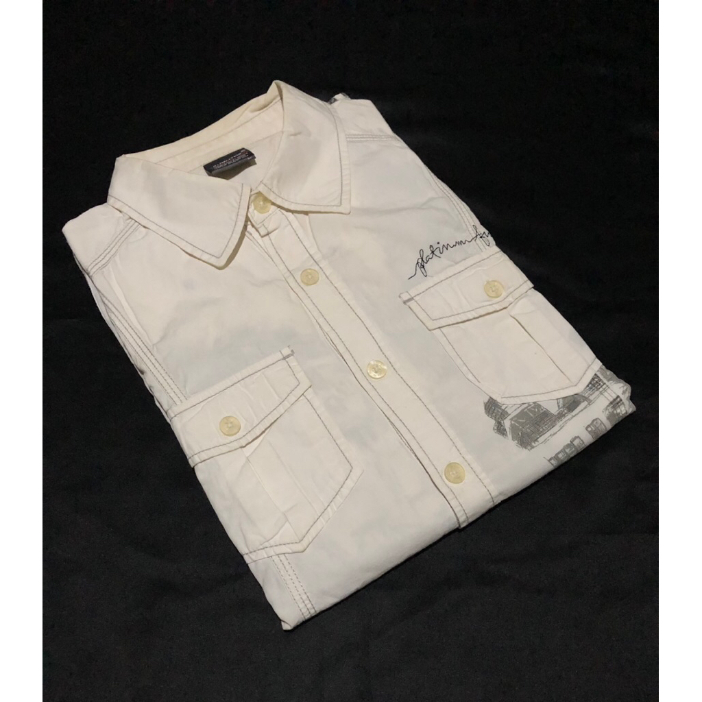 KEMEJA FUBU PAINTED DOUBLE POCKET SECOND ORI (M)