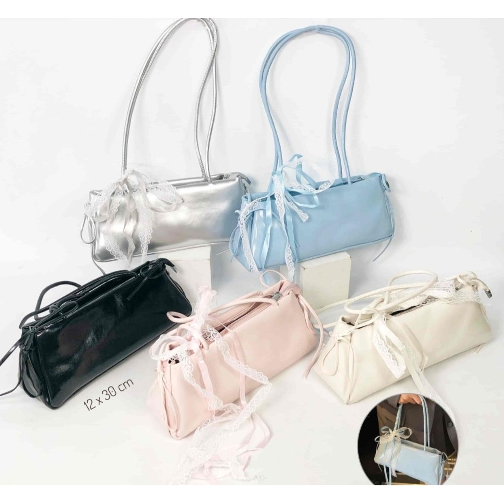 Lace Ribbon Shoulder Bag