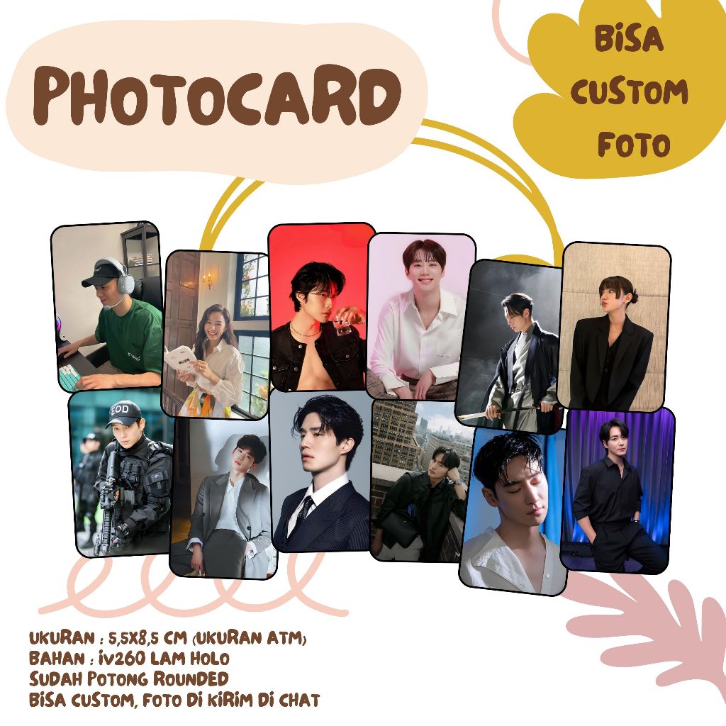 (BISA CUSTOM) PHOTOCARD KPOP I DRAKOR I DRACIN I LEE DONG WOOK I LEE EUN SAEM I LEE GWAN HEE I LEE H