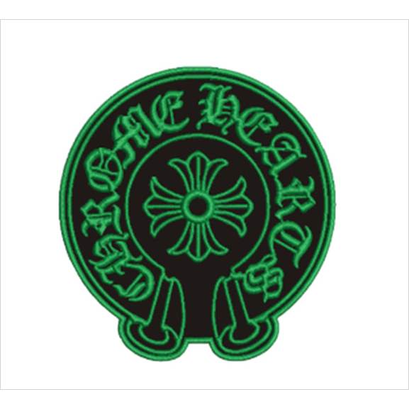 Emblem Patch Bordir Chrome Hearts hijau - CBI