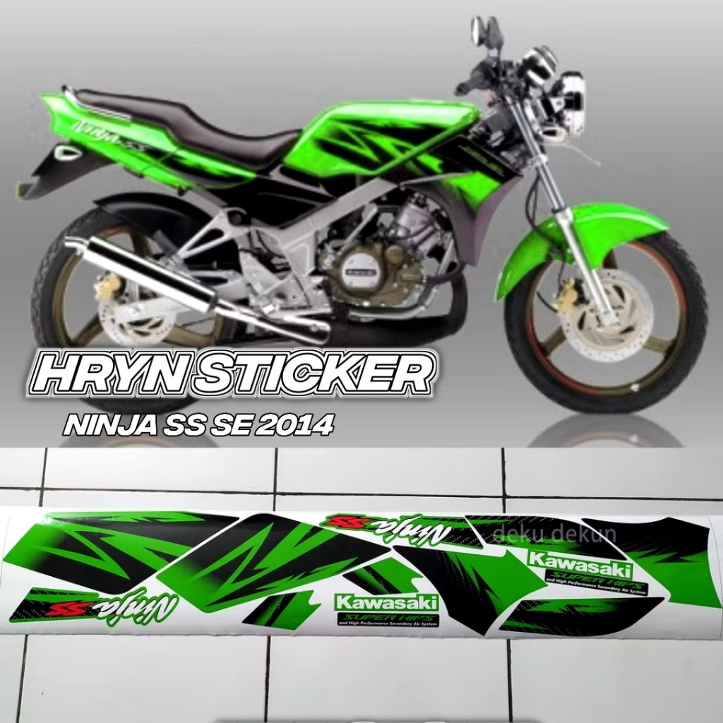 striping ninja ss se 2014 - sticker striping ninja ss se hijau anti gores laminasi - ninja ss se 201