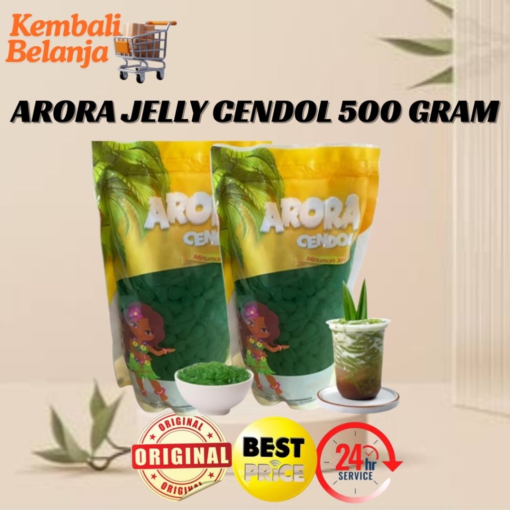 Arora Jelly Cendol 500 Gram/ Cendol Arora/ Dawet Arora/ Jelly Dawet/ Cendol Dawet Arora/ Cendol Aror