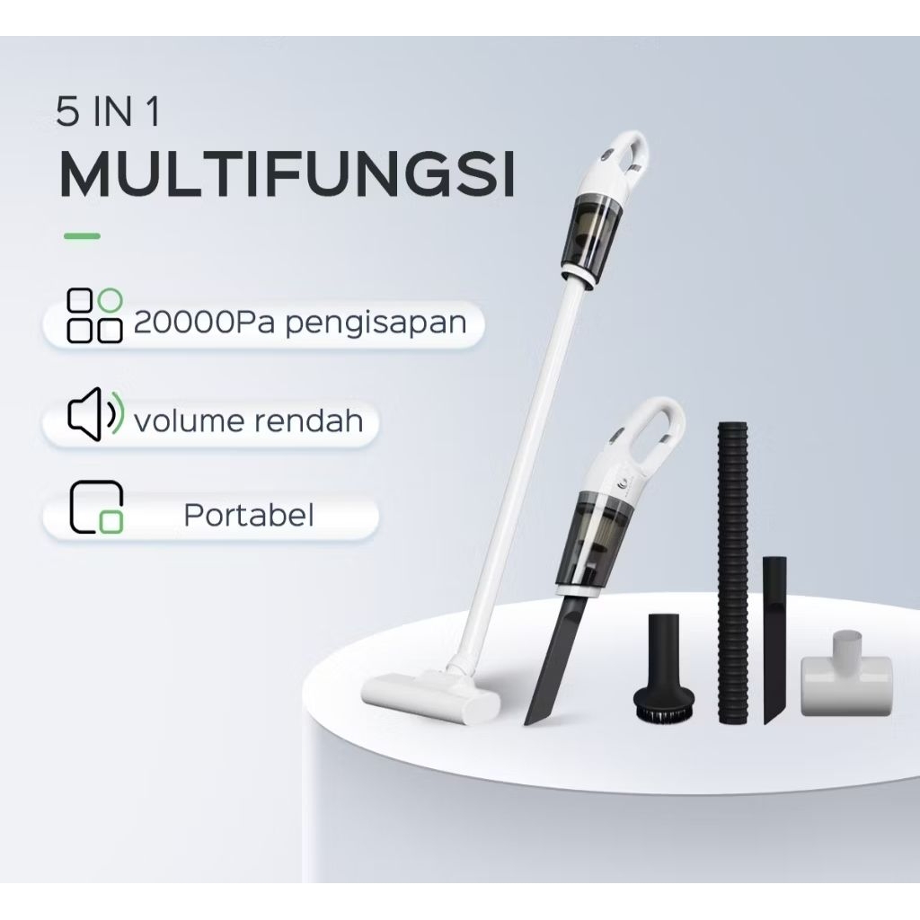 Vacum Cleaner Penyedot Debu 5 IN 1 Cordless Portable 20000Pa Mini Penyedot Debu