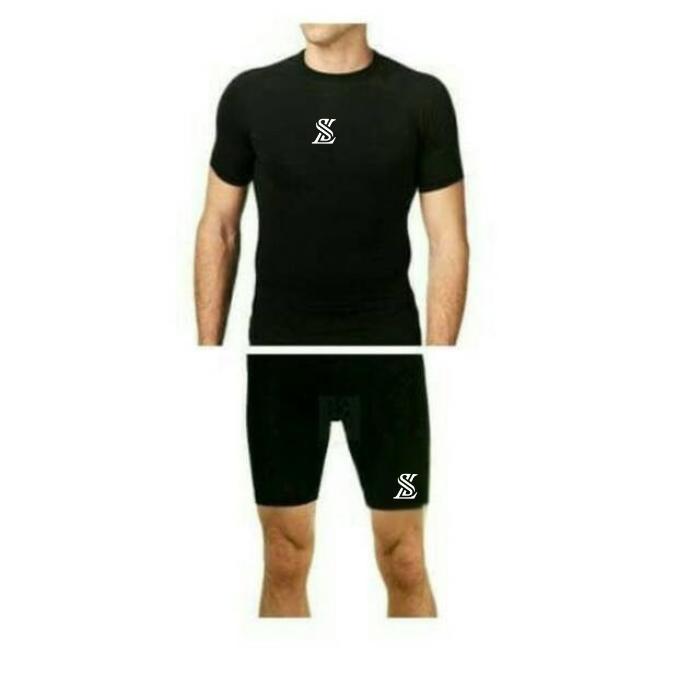 Stelan Baselayer Pendek + Celana Pendek Baselayer
