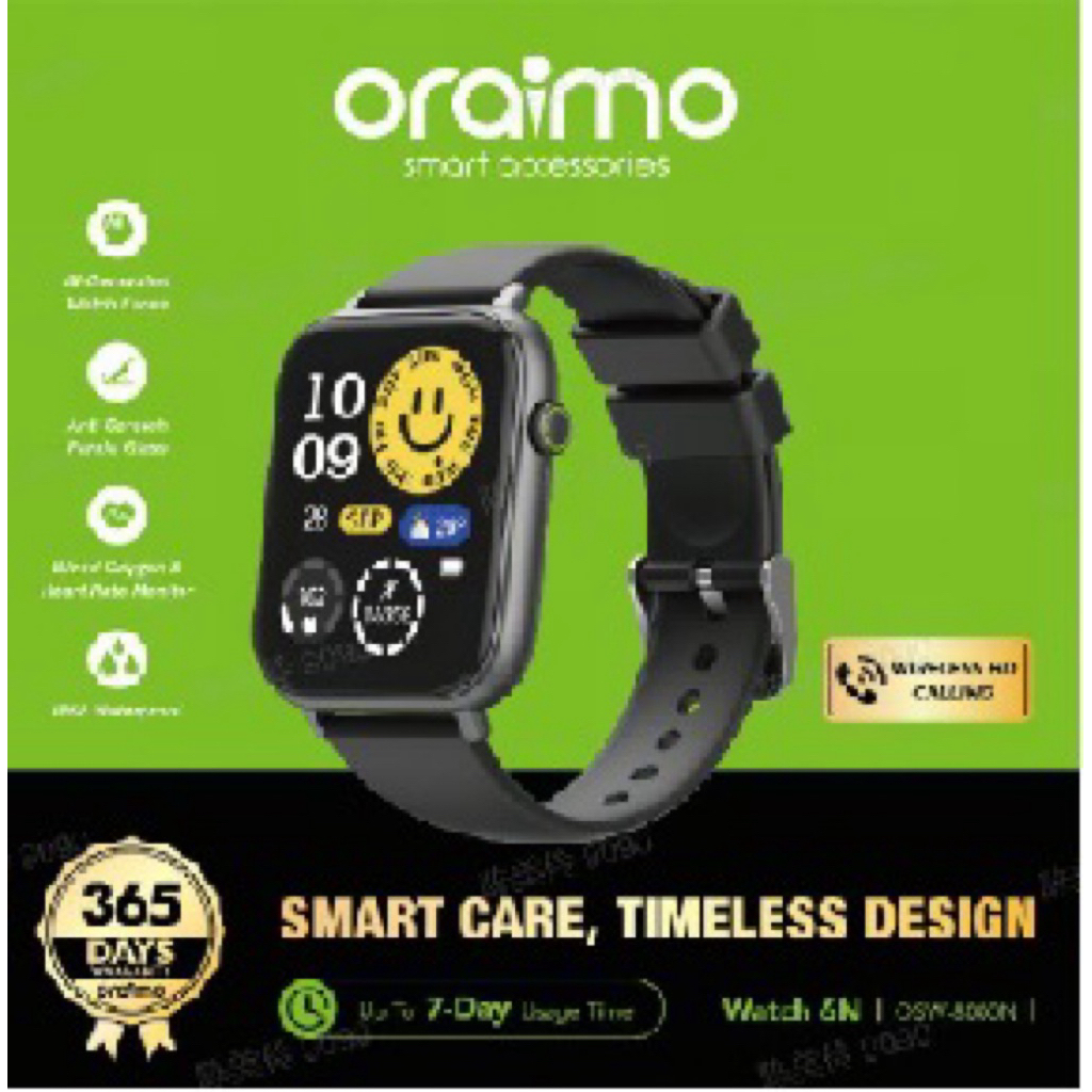 Oraimo Watch 6N SmartWatch OSW - 8000N IP68