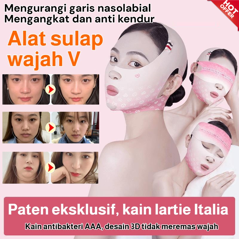 ⚡️(Pengiriman Cepat 24 Jam)⚡️【Gaya Panas】Masker Wajah V/Mask V Face Facial Slimming Bandage Tighten 