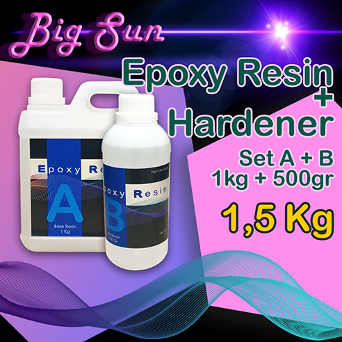 Epoxy Resin Set A+B / Epoxy Resin Bening 1,5 Kg