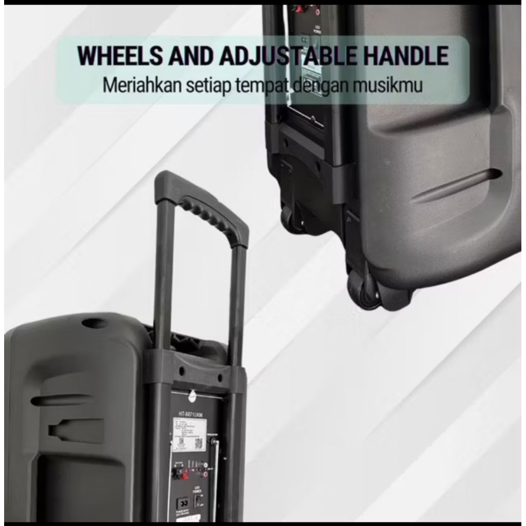 Speaker aktif 12 inch asatron speaker meeting bluetooth HT 8871 free 2 mic wireless andalas (1425)