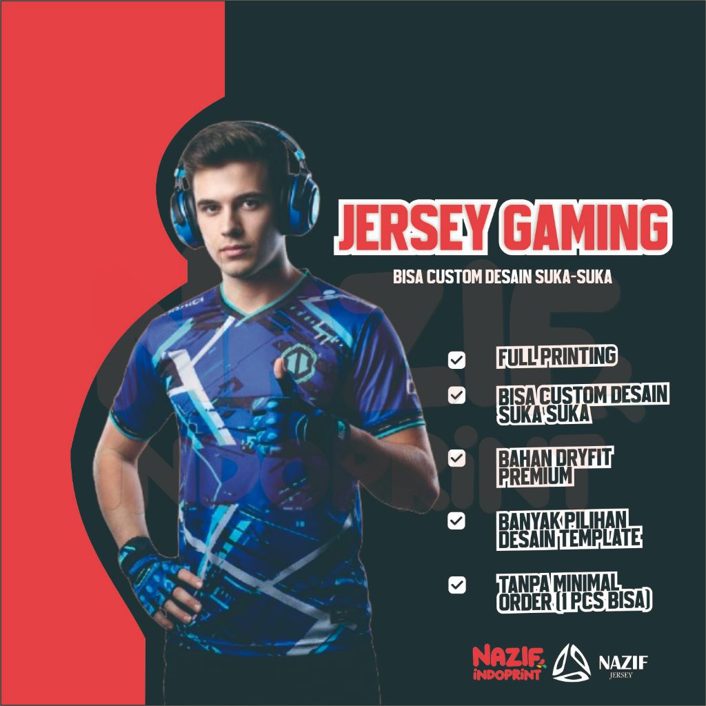 Jersey Gaming Proplayer Custom / Jersey Gaming Esport / Jersey Gaming Free Custom Nama Team / Baju G