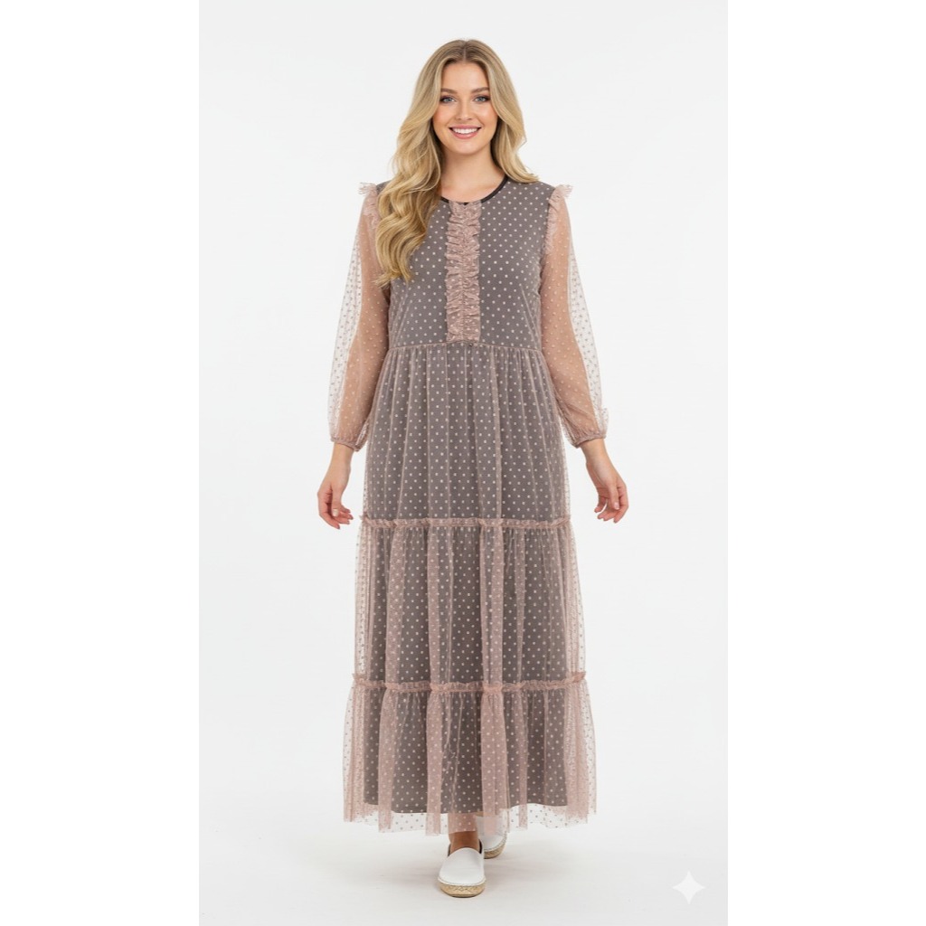 Dress Queensa Miulan / Dress Pesta Muslimah / Dress Tile / Gamis Pesta / Gamis Satin / Gamis Busui /