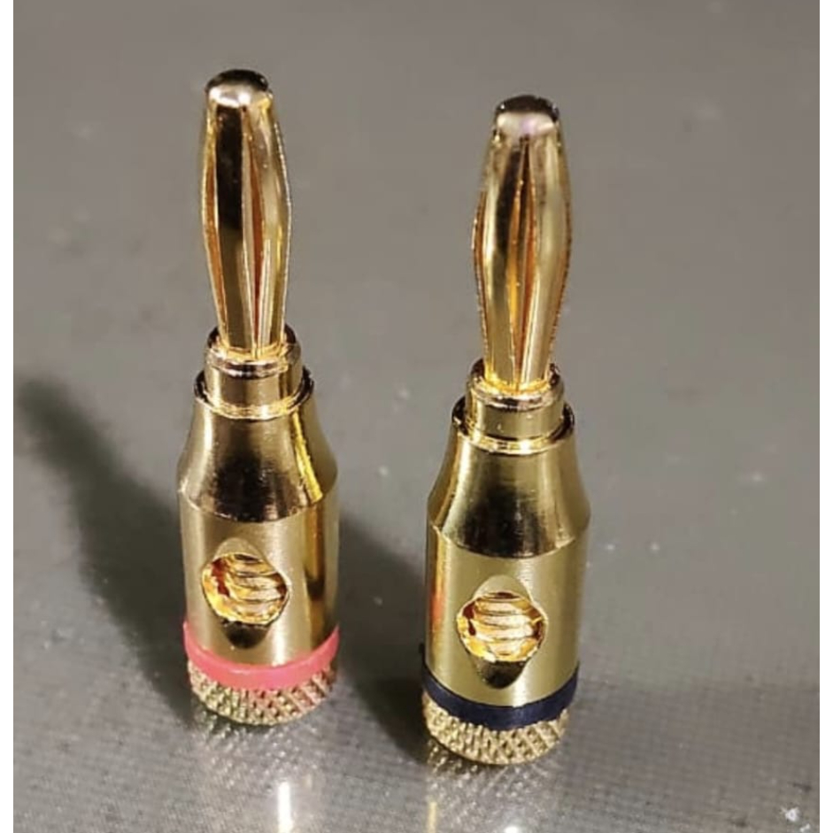Jack Banana Gold Speaker Amplifier Besi Emas CBD1044  / Jack Banana GOLD SET male Terminal Plug Conn