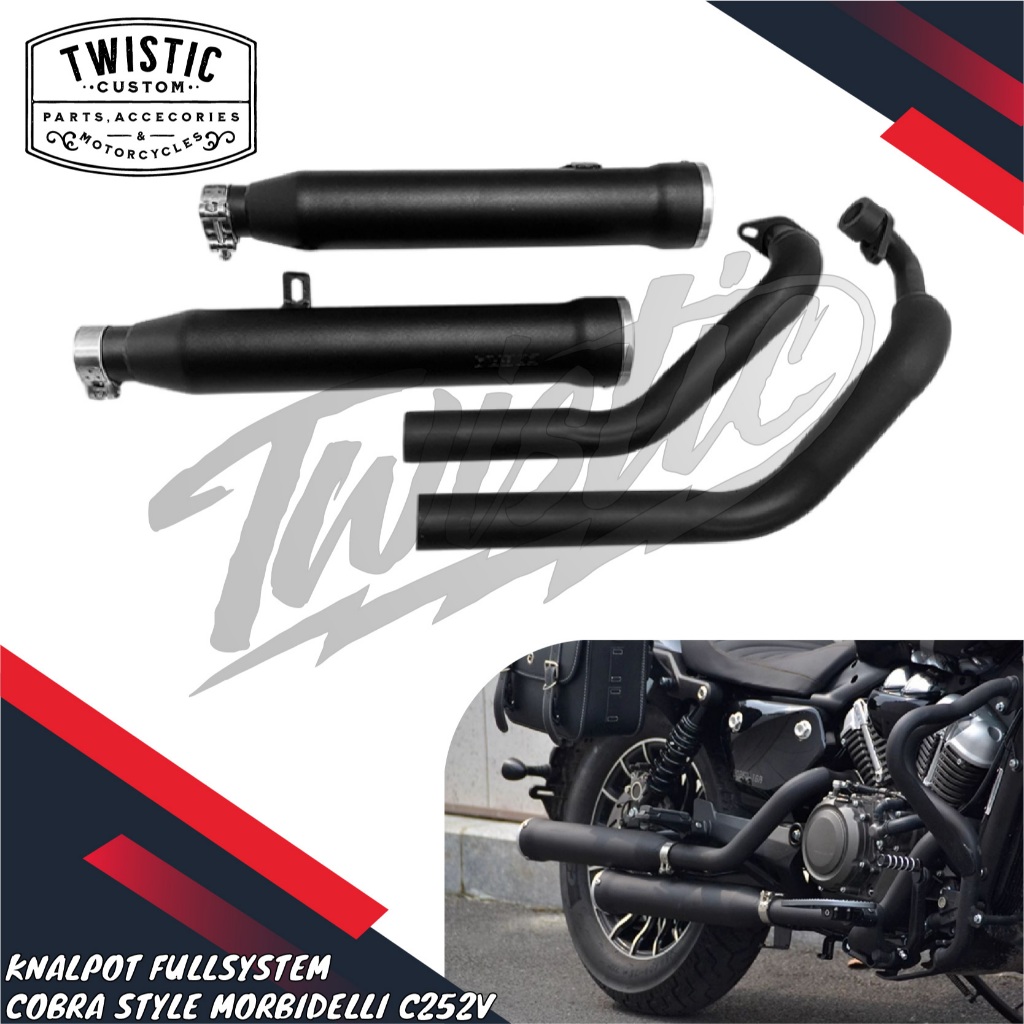 Knalpot Full System Cobra Style Bobber Motor Morbidelli C252V C252 V C 252 V