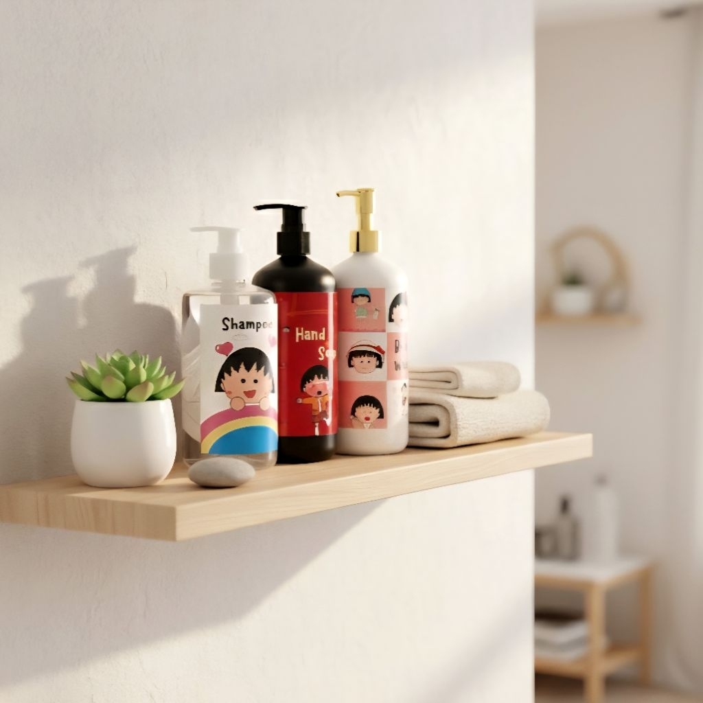 Botol sabun cair 500ml pump karakter kartun lucu anak chibi maruko chan cibi jepang komik ultah souv