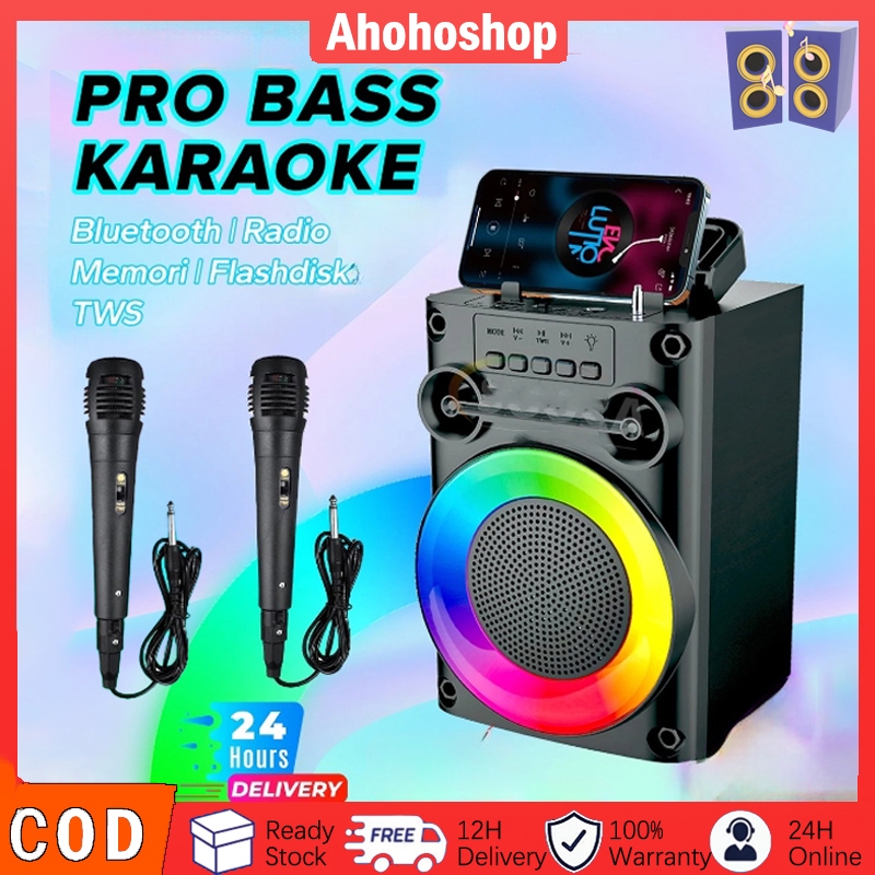 [PRO MAX BASS] Speaker Bluetooth Karaoke Polytron Super Bass 4 Inci Protable Wireless Salon Aktif Ad