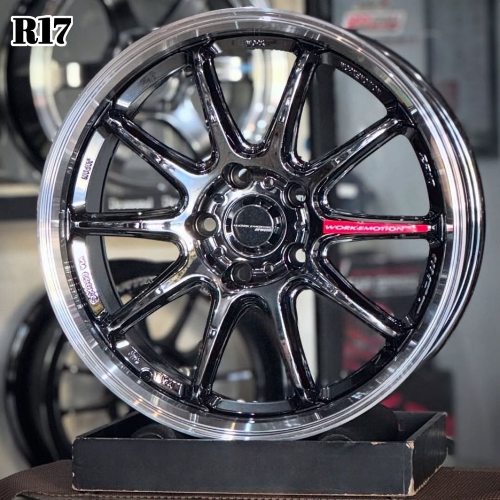 velg mobil r17 ZR10 BLACK CROME velg racing ring 17 lebar 8 et 38 innova ertiga hrv juke crv rush te