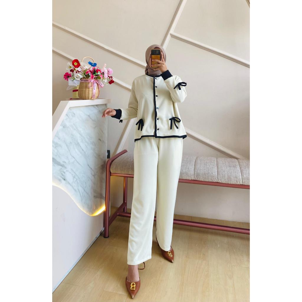 Setelan baju wanita terbaru set harian fashion