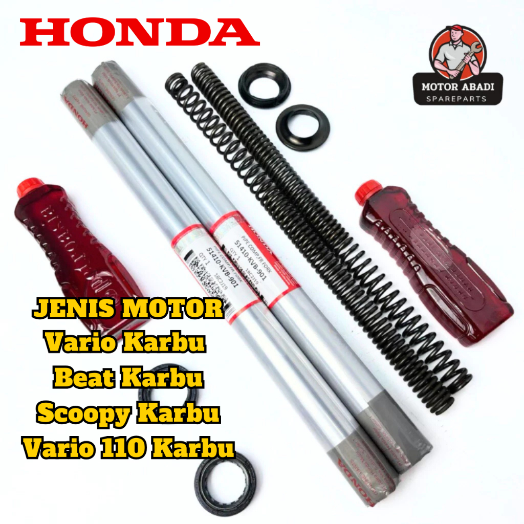 Paket As Shock Depan KVB Motor Honda Vario Karbu Beat Karbu Scoopy Karbu Vario 110 Karbu