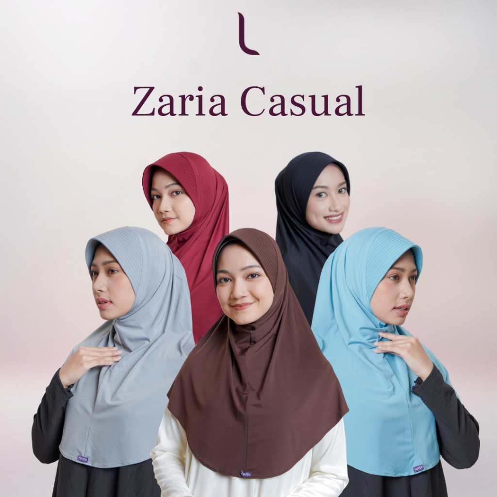 Elzatta Hijab Instan Bergo Spandex Polos Zaria Casual