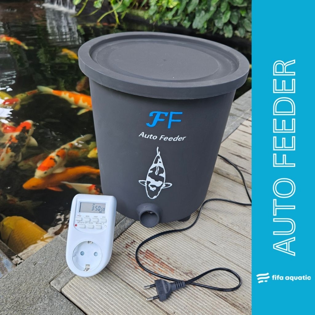 Pemberi pakan otomatis Auto Feeder ikan koi