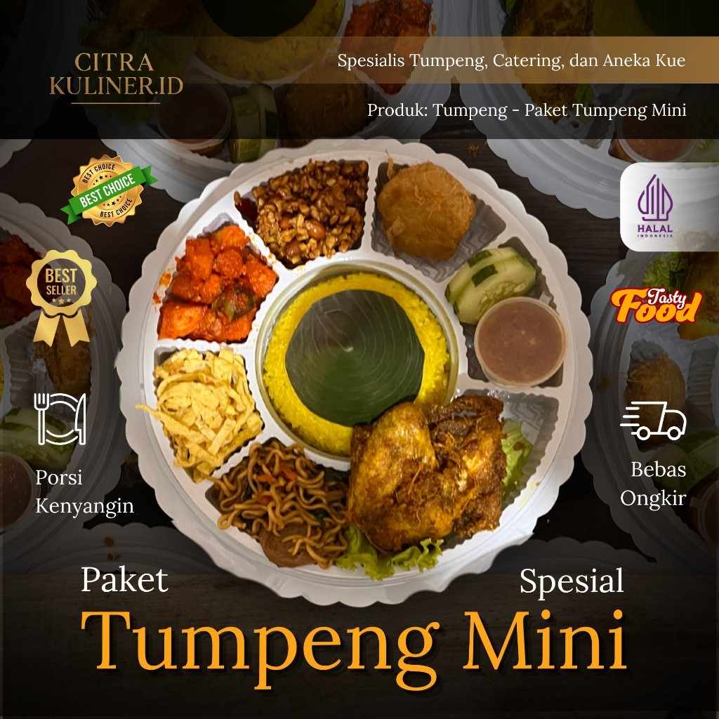 Tumpeng Mini Spesial, Nasi Kuning & Lauk Lengkap, Tumpeng Mini Acara Ulang Tahun, Syukuran, Dll