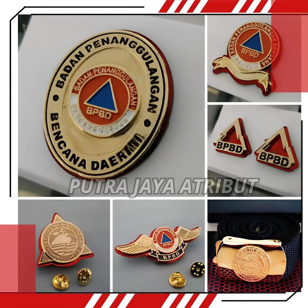 PIN ATRIBUT BPBD | PIN OVAL BULAT BPBD | MONOGRAM BPBD | WING BPBD | PIN TANGKAS BPBD | EMBLEM BARET