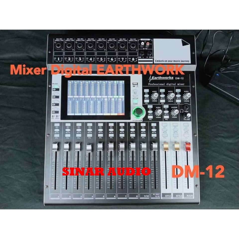MIXER DIGITAL EARTHWORKS DM-12 PROFESIONAL MIXER 12 CHANNEL EARTHWORKS DM12 EARTHWORK DM 12 BLUETOOT