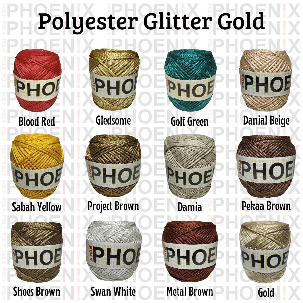 Benang Poly Gliter/Benang Rajut Phoenix / Benang Poly Gliter/Benang Rajut Glitter D27