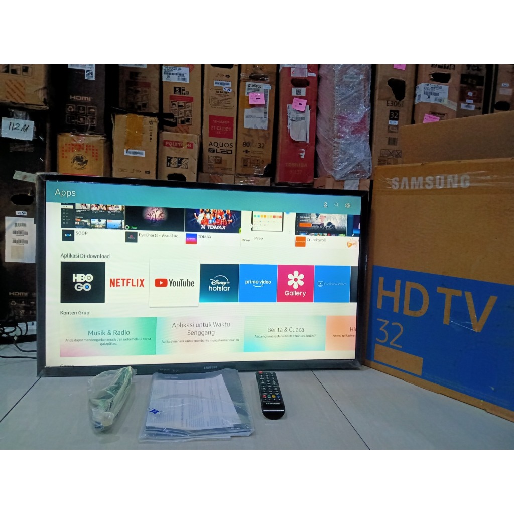 TV LED Samsung 32 Inch HD SMART TV Youtube Wifi Netflix HDMI USB DVBT-T2 Kondisi bekas 4650F