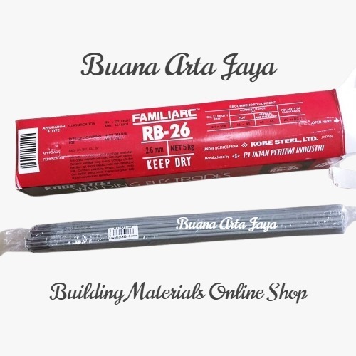 Kawat las Kobe RB 260 (2.6 mm / 3.2 mm) - per kg