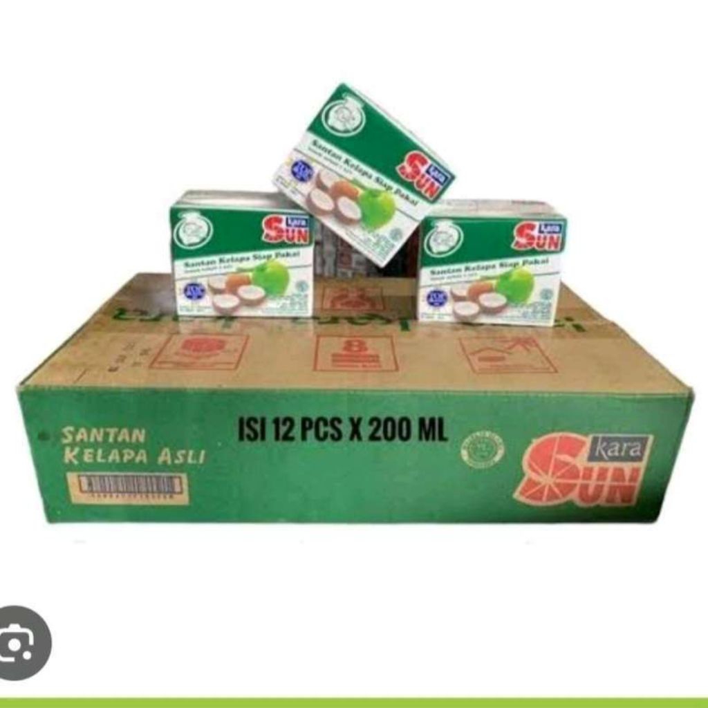 santan sun kara 200ml 1dus isi 12pcs