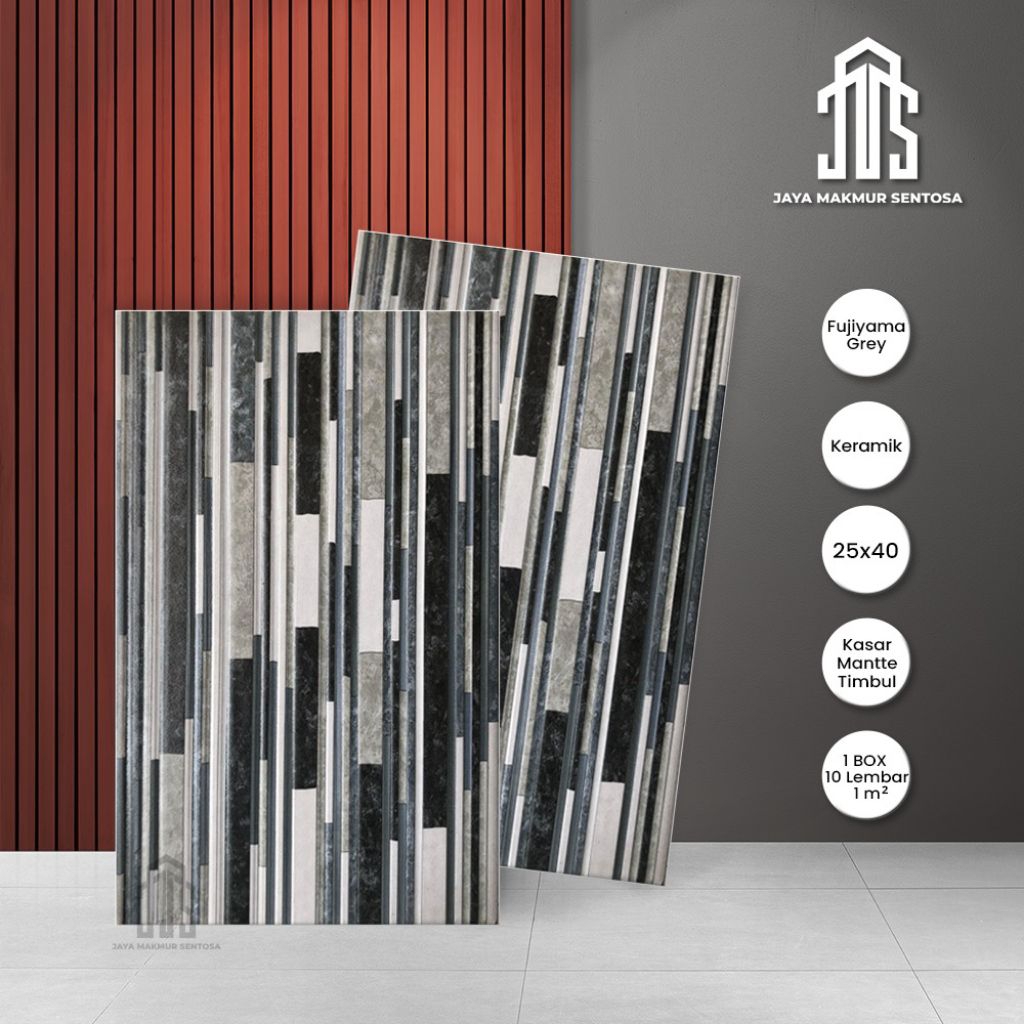 Keramik Dinding Motif Batu Alam Fujiyama Grey 25x40