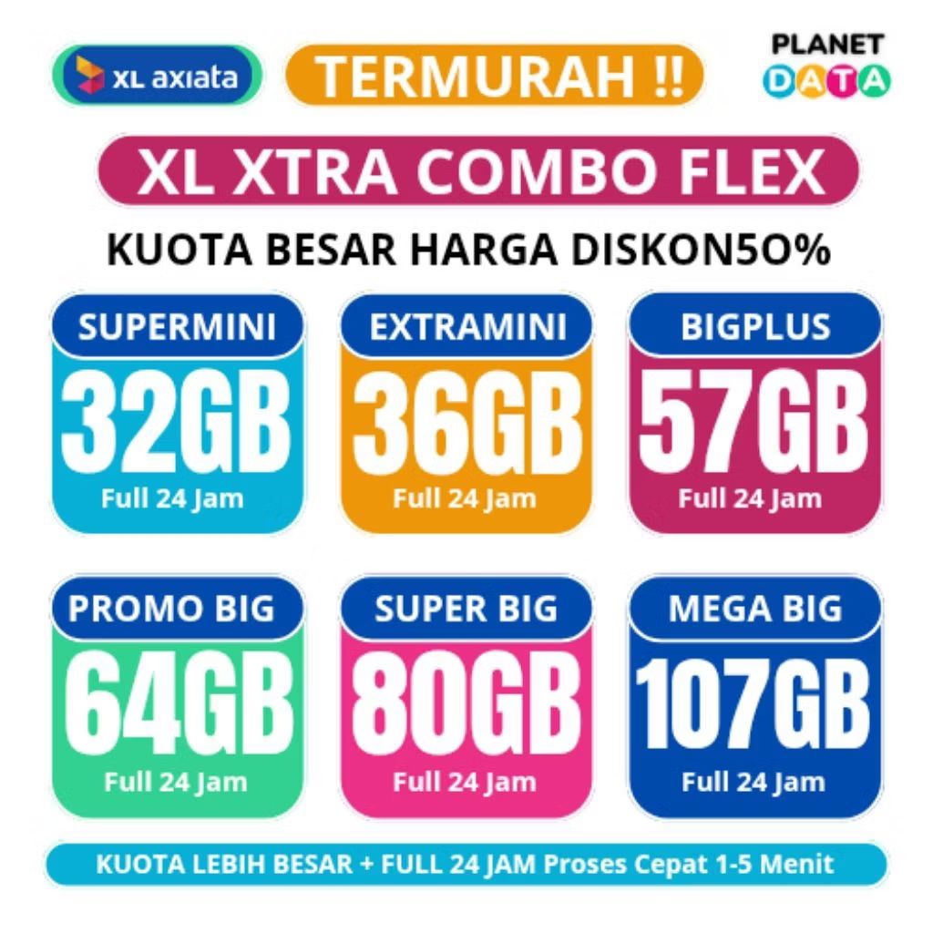 PAKET DATA XL XTRA COMBO FLEX MAX SUPER MURAH PROSES CEPAT