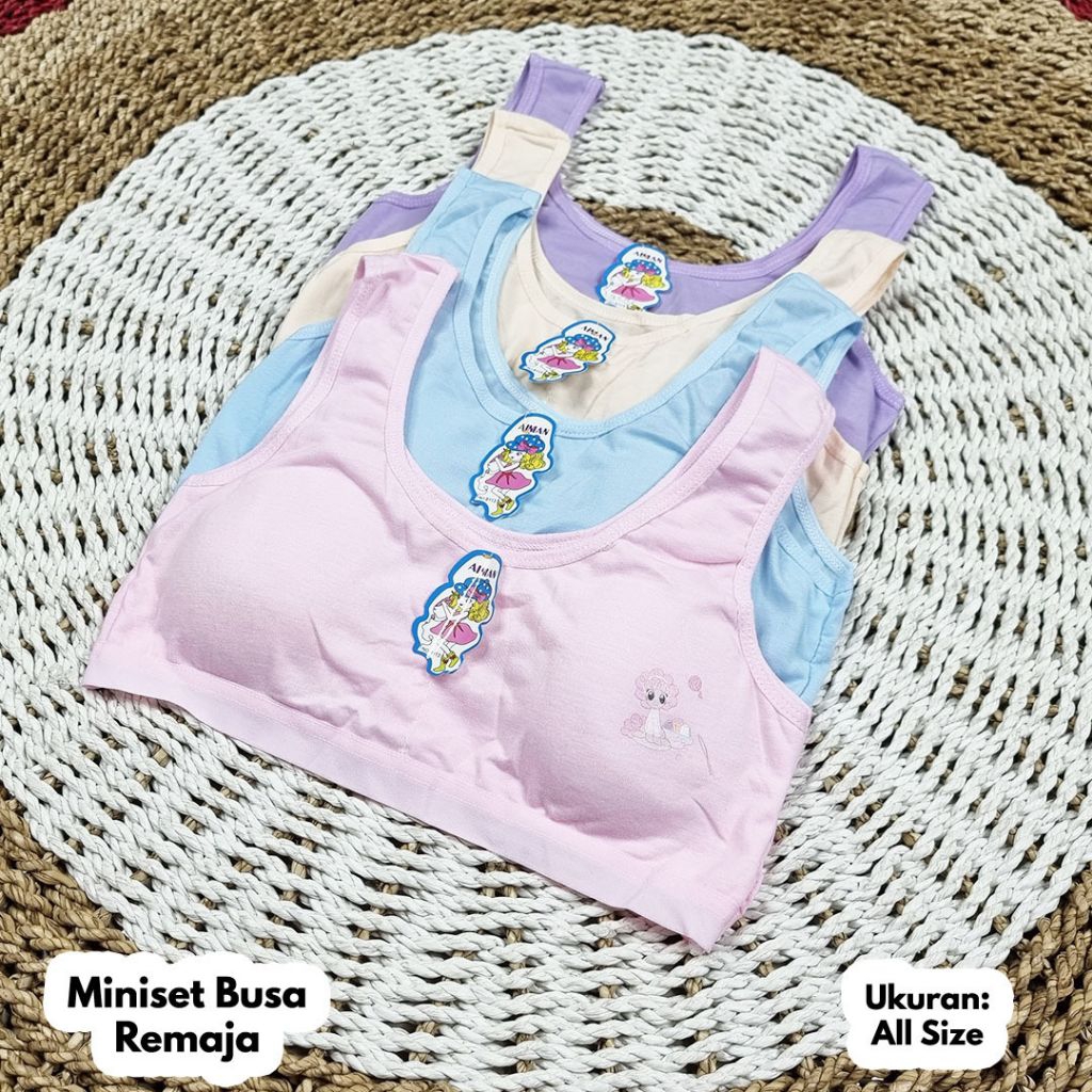 3 Pcs Miniset Remaja Busa Miniset SD Miniset SMP Miniset Anak Miniset Busa Miniset BH/BRA