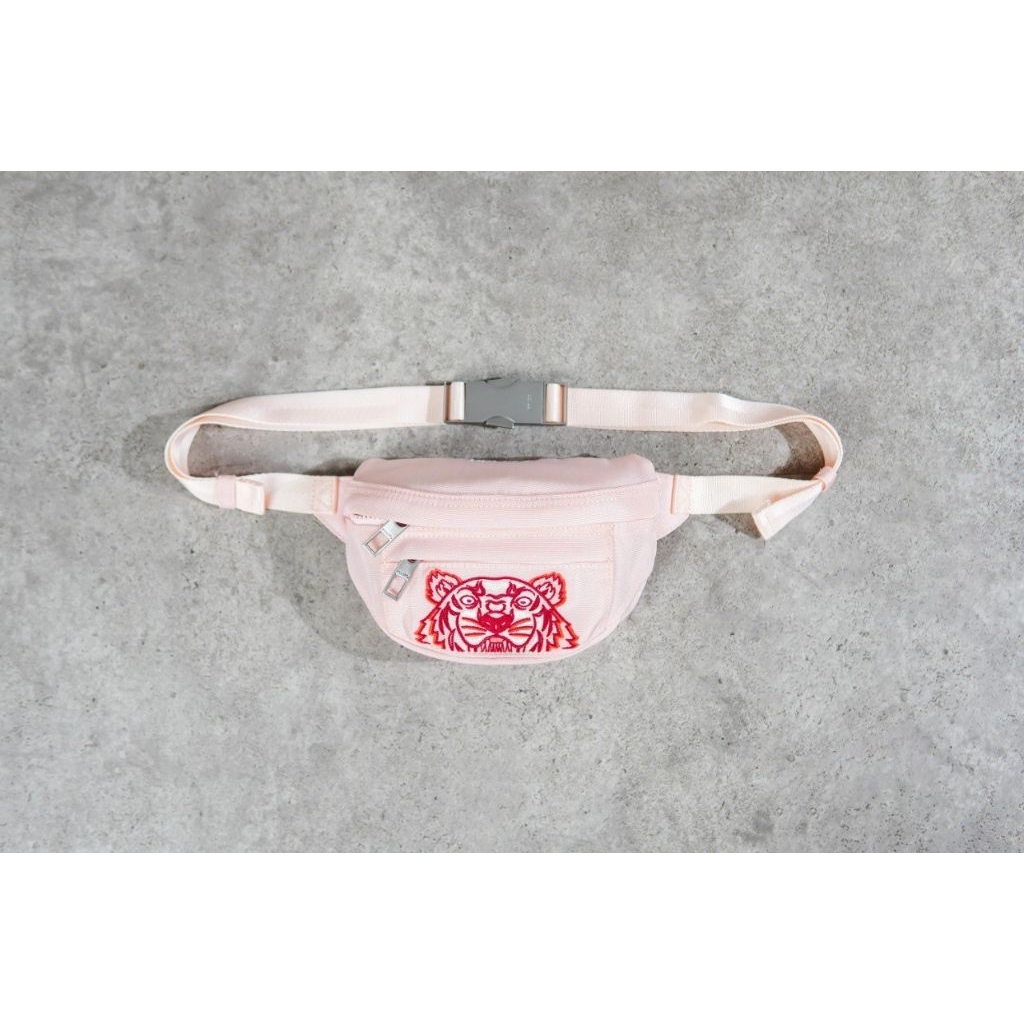 KENZO Tiger Red White Waist Bumbag / Waist Bag / Belt Bag in Pink