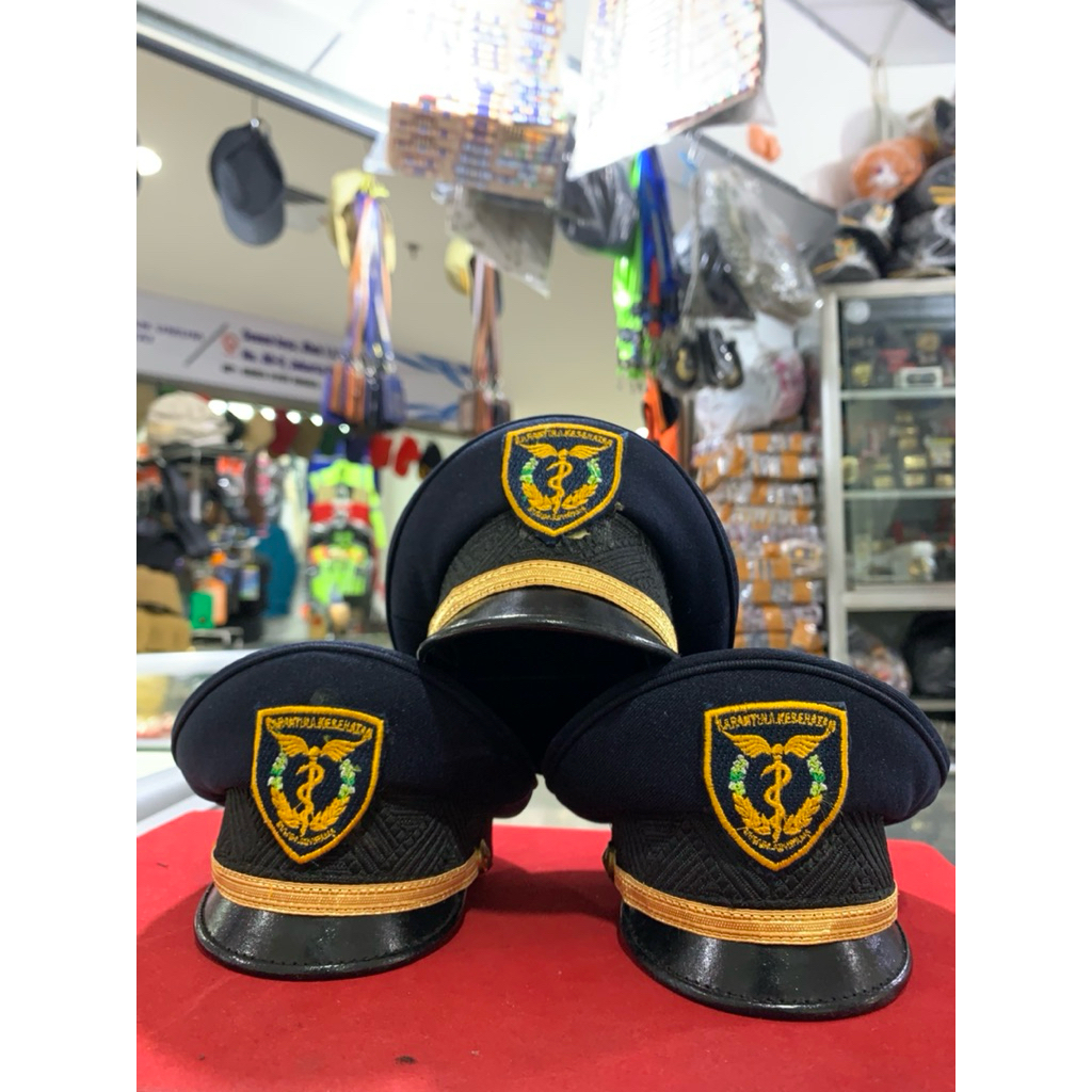 Topi Pet Miniatur BKK/KKP - Miniatur Topi Pet PDU BKK Untuk diMobil - Topi Pet Mini BKK/KKP - KEMENS