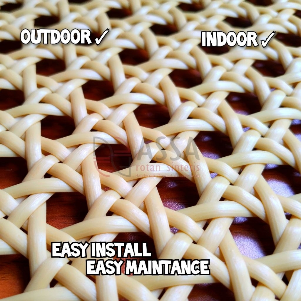 Webbing Rotan Sintetis ISG | Anyaman Lembaran Rotan Sintetis Kembang Tanjung