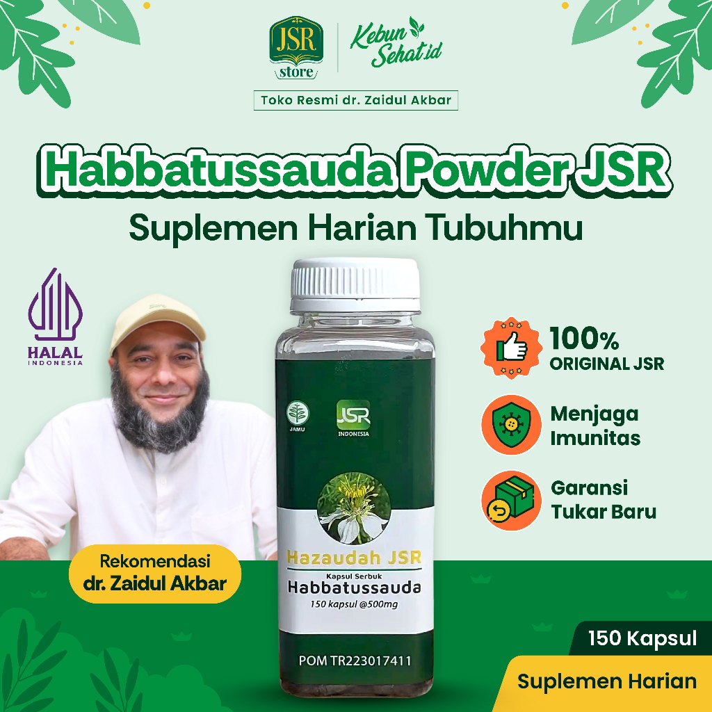 Habbatussauda Powder JSR Rekomendasi dr Zaidul Akbar - 150 Kapsul